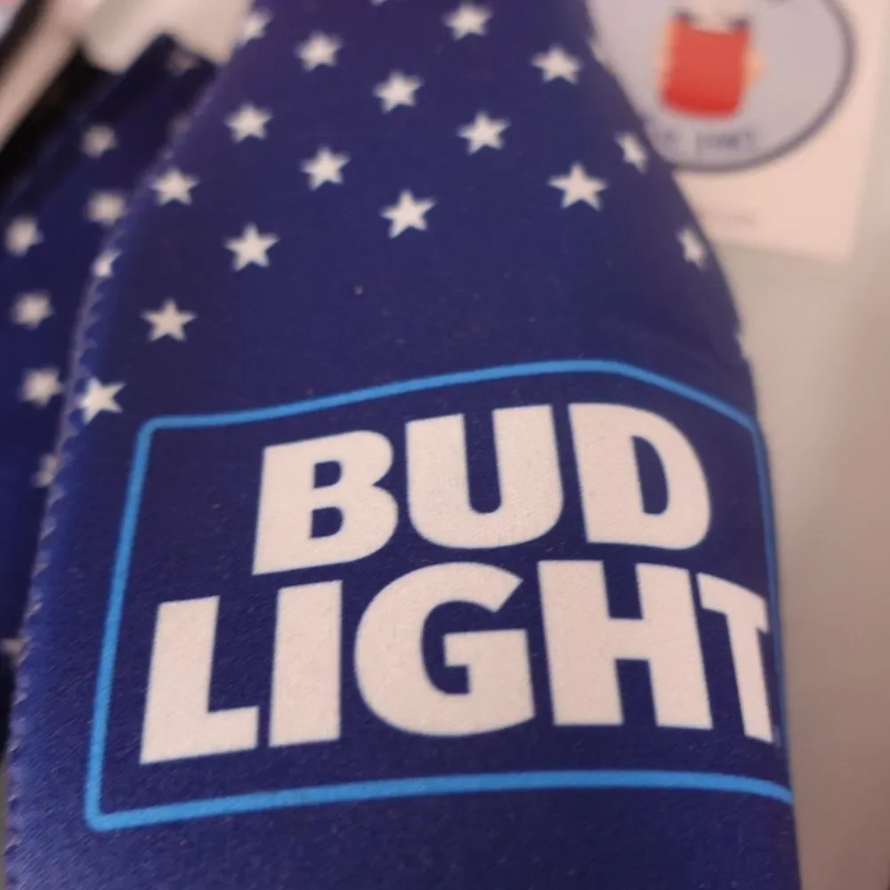 Lot of 10 Budweiser Logo Beer Bottle Zipper Sleeve Koozies USA Insulated New